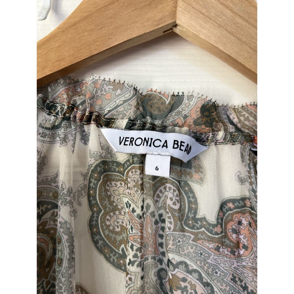 New Veronica Beard Long Sleeve Antonette Silk Blouse Barely Orchid Multi Size 6 - Picture 5 of 10